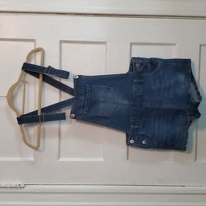 Love Tree Size L Denim Short Overalls